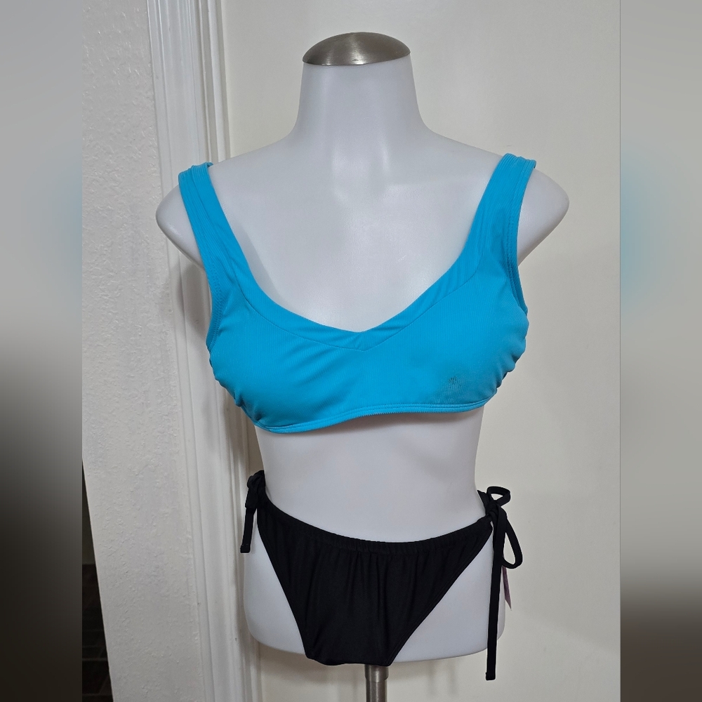 #0152 Blue and Black Bikini Set